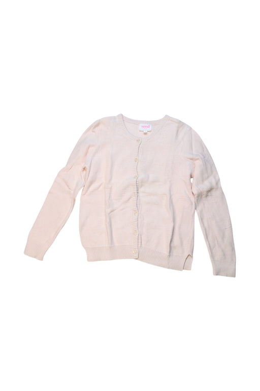 A Ivory Cardigans from Seed in size 6T for girl. (Front View)