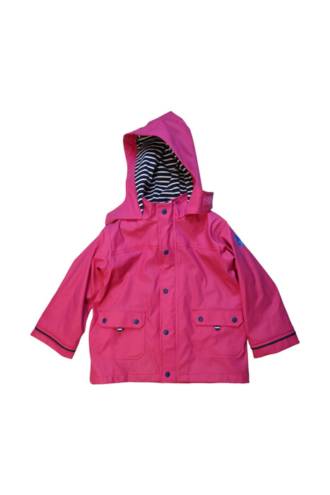 A Pink Rain Jackets from Jojo Maman Bébé in size 5T for girl. (Front View)