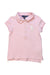 A Pink Short Sleeve Polos from Polo Ralph Lauren in size 3T for girl. (Front View)