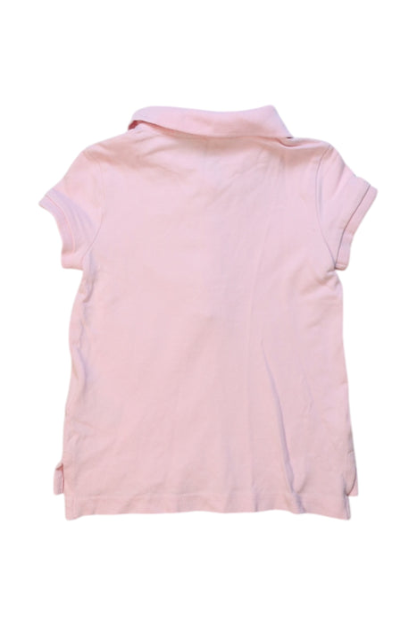 A Pink Short Sleeve Polos from Polo Ralph Lauren in size 3T for girl. (Back View)
