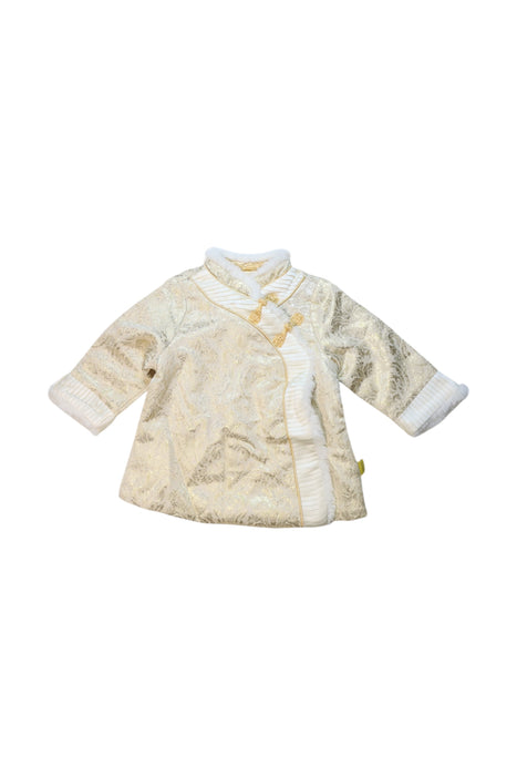 A Ivory Puffer/Quilted Coats & Outerwear from Mides in size 6-12M for girl. (Front View)