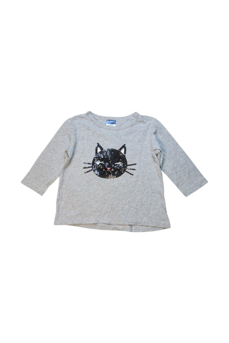 A Grey Long Sleeve Tops from Ricochet in size 2T for girl. (Front View)