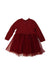 A Red Long Sleeve Dresses from Dave & Bella in size 4T for girl. (Back View)