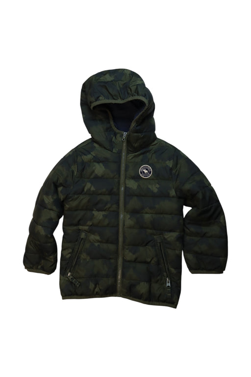 A Green Puffer/Quilted Coats & Outerwear from Abercrombie & Fitch in size 5T for boy. (Front View)