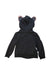 A Black Hooded Sweatshirts from Momonittu in size 6T for girl. (Back View)