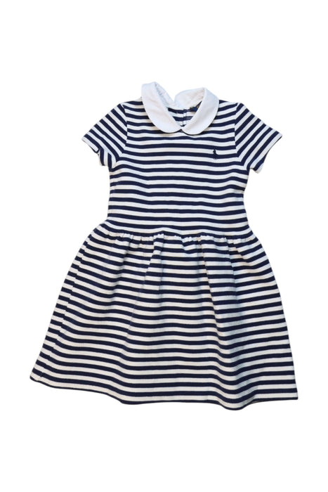 A Navy Short Sleeve Dresses from Polo Ralph Lauren in size 4T for girl. (Front View)