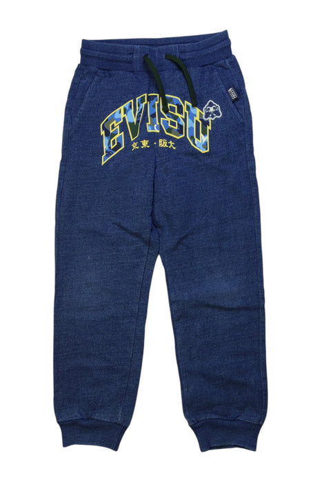 A Blue Sweatpants from Evisu in size 6T for boy. (Front View)