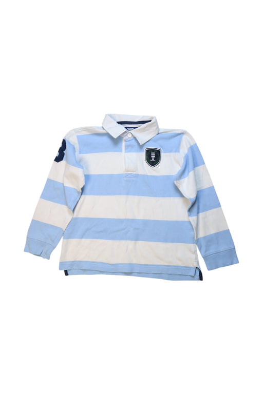 A Blue Long Sleeve Polos from Thomas Brown in size 7Y for boy. (Front View)