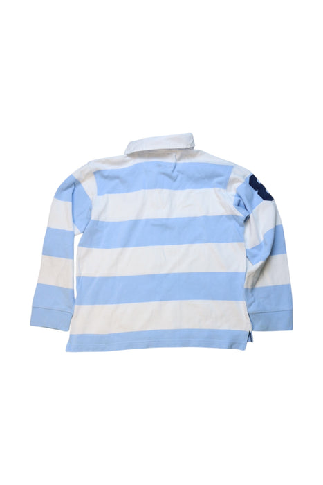 A Blue Long Sleeve Polos from Thomas Brown in size 7Y for boy. (Back View)