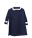 A Navy Long Sleeve Dresses from Petit Bateau in size 12-18M for girl. (Back View)