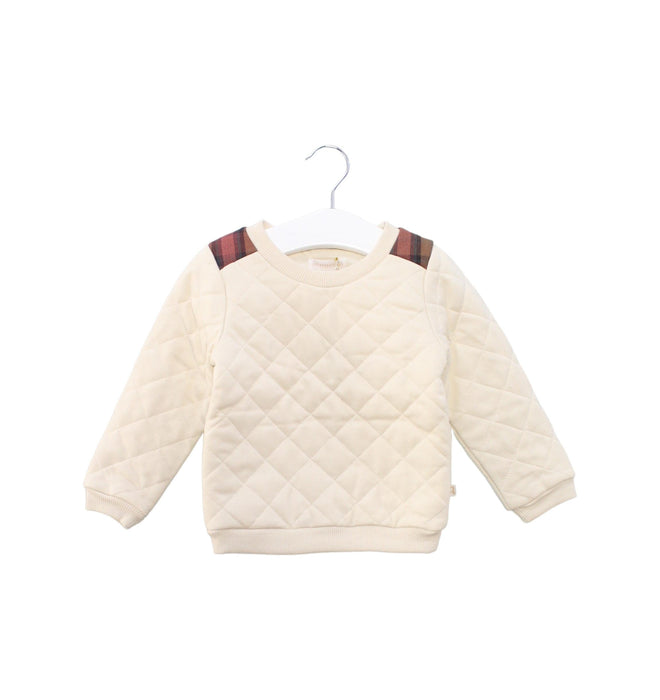 A Ivory Crewneck Sweatshirts from Les Enfantines in size 12-18M for boy. (Front View)