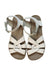 A White Sandals from Salt-Water in size 10Y for girl. (Back View)