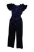 A Navy Short Sleeve Jumpsuits from Monsoon in size 13Y for girl. (Back View)