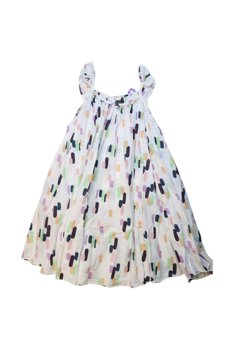 A Multicolour Sleeveless Dresses from Velveteen in size 8Y for girl. (Front View)