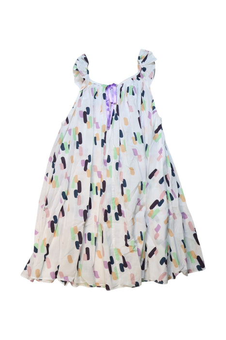 A Multicolour Sleeveless Dresses from Velveteen in size 8Y for girl. (Back View)