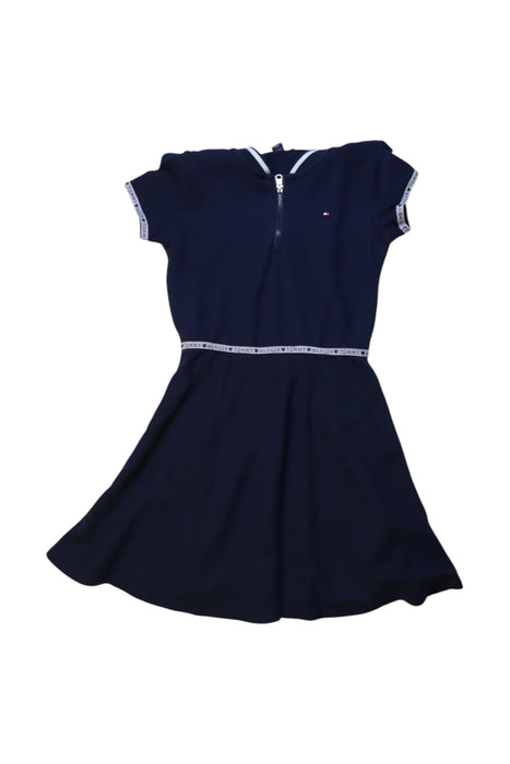 A Navy Short Sleeve Dresses from Tommy Hilfiger in size 8Y for girl. (Front View)