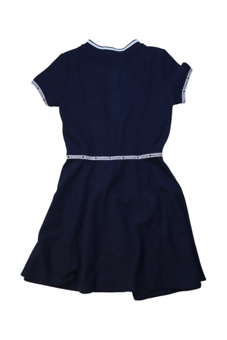 A Navy Short Sleeve Dresses from Tommy Hilfiger in size 8Y for girl. (Back View)