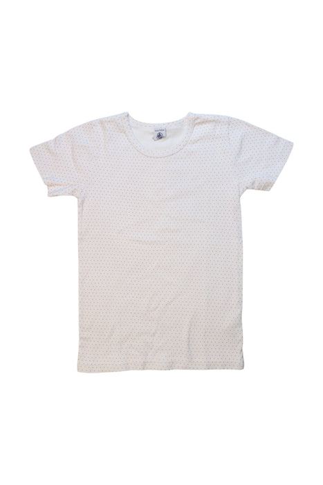 A White Short Sleeve T Shirts from Petit Bateau in size 8Y for girl. (Front View)