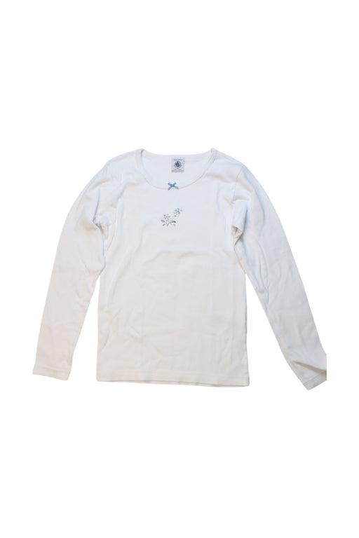 A White Long Sleeve Tops from Petit Bateau in size 10Y for girl. (Front View)