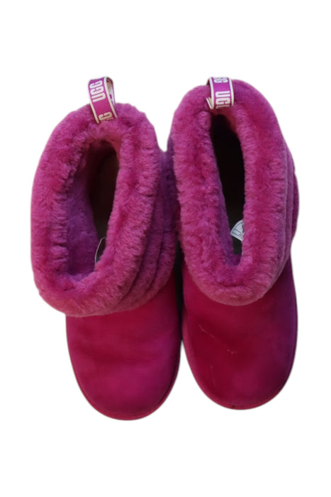 A Pink Winter Boots from UGG in size 10Y for girl. (Back View)