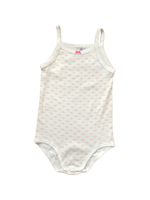 A White Sleeveless Bodysuits from Petit Bateau in size 3T for girl. (Front View)