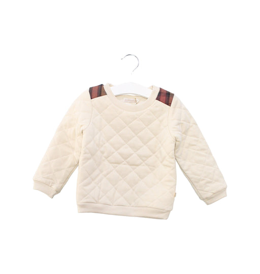 A Ivory Crewneck Sweatshirts from Les Enfantines in size 12-18M for boy. (Front View)