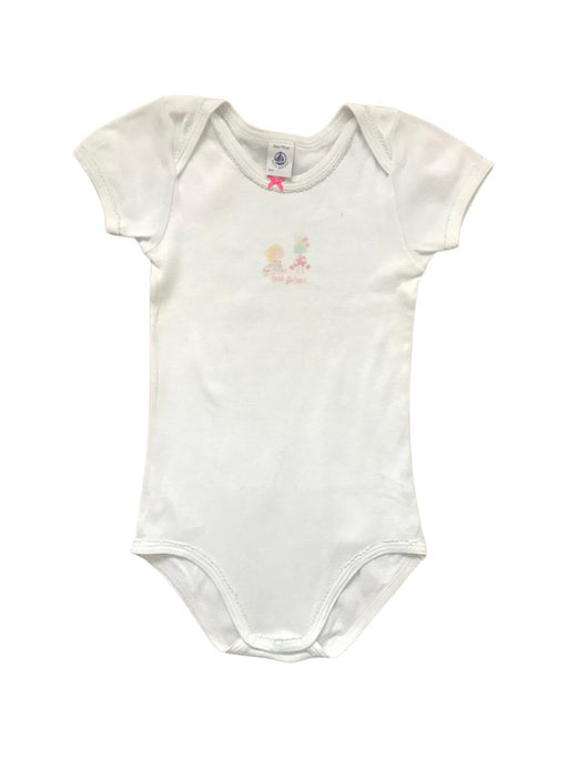 A Blue Short Sleeve Bodysuits from Petit Bateau in size 3T for neutral. (Front View)