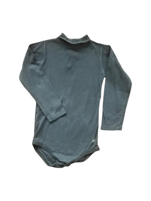 A Blue Long Sleeve Bodysuits from Petit Bateau in size 3T for neutral. (Front View)