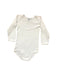 A White Long Sleeve Bodysuits from Petit Bateau in size 3T for neutral. (Front View)