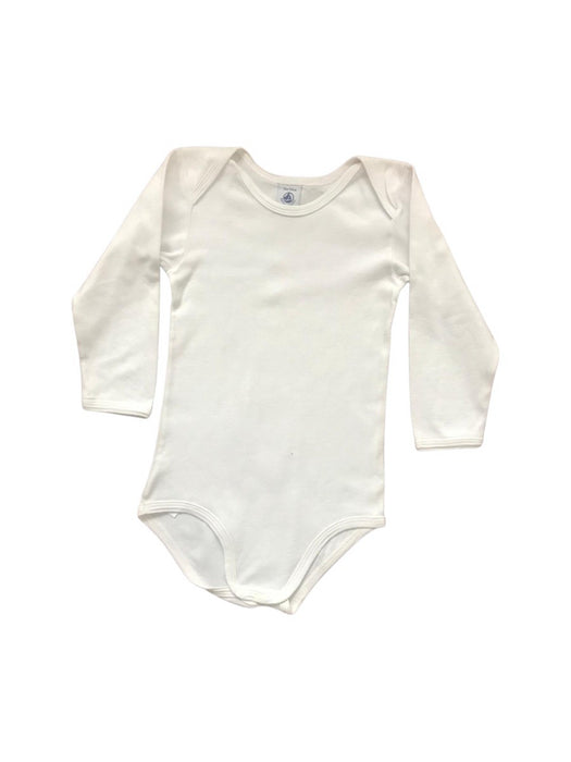 A White Long Sleeve Bodysuits from Petit Bateau in size 3T for neutral. (Front View)