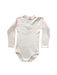 A White Long Sleeve Bodysuits from Petit Bateau in size 3T for neutral. (Front View)