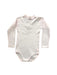 A White Long Sleeve Bodysuits from Petit Bateau in size 3T for neutral. (Front View)