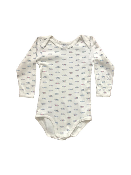 A White Long Sleeve Bodysuits from Petit Bateau in size 3T for neutral. (Front View)