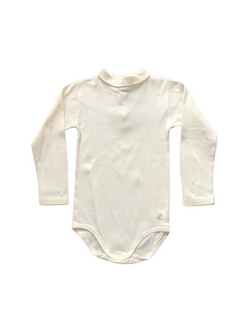 A White Long Sleeve Bodysuits from Petit Bateau in size 3T for neutral. (Front View)