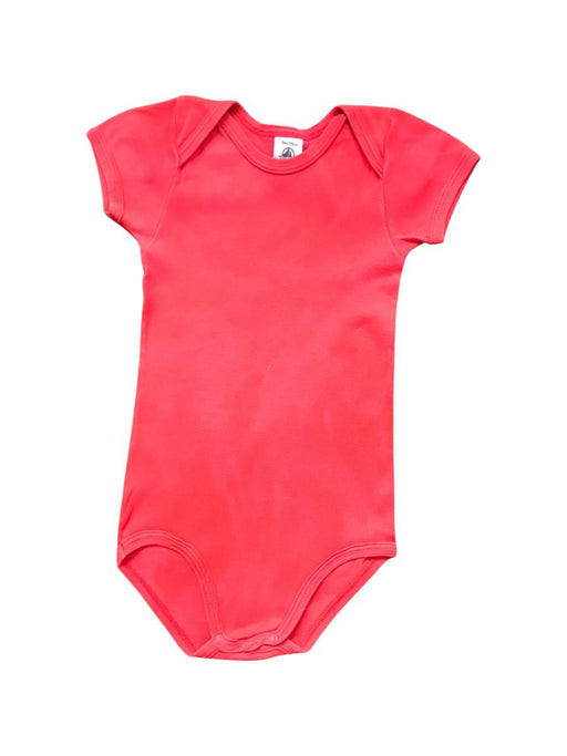 A Red Short Sleeve Bodysuits from Petit Bateau in size 3T for neutral. (Front View)