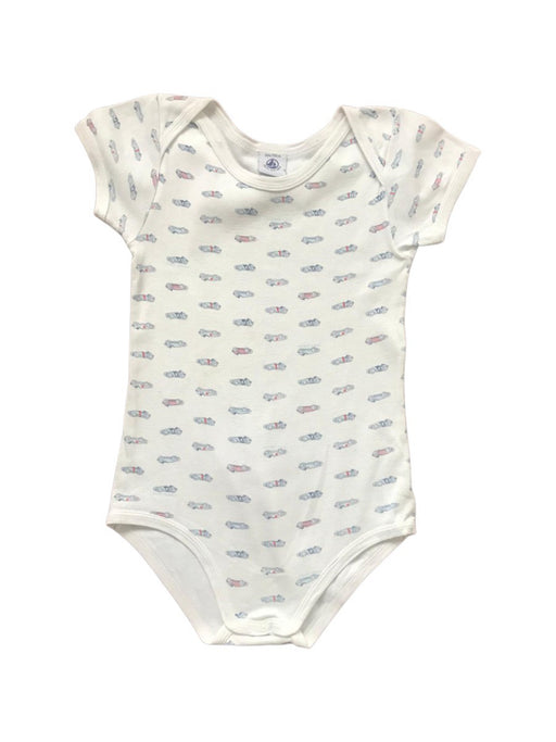 A White Short Sleeve Bodysuits from Petit Bateau in size 3T for neutral. (Front View)