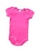 A Pink Short Sleeve Bodysuits from Petit Bateau in size 3T for girl. (Front View)