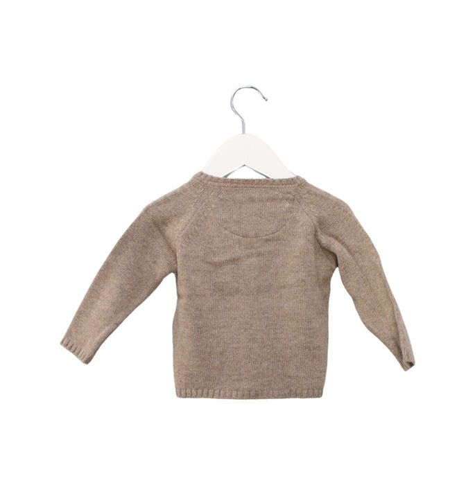 A Grey Cardigans from Les Enfantines in size 6-12M for neutral. (Back View)