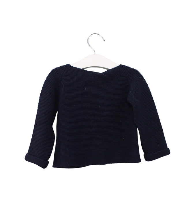 A Navy Cardigans from Les Enfantines in size 18-24M for girl. (Back View)