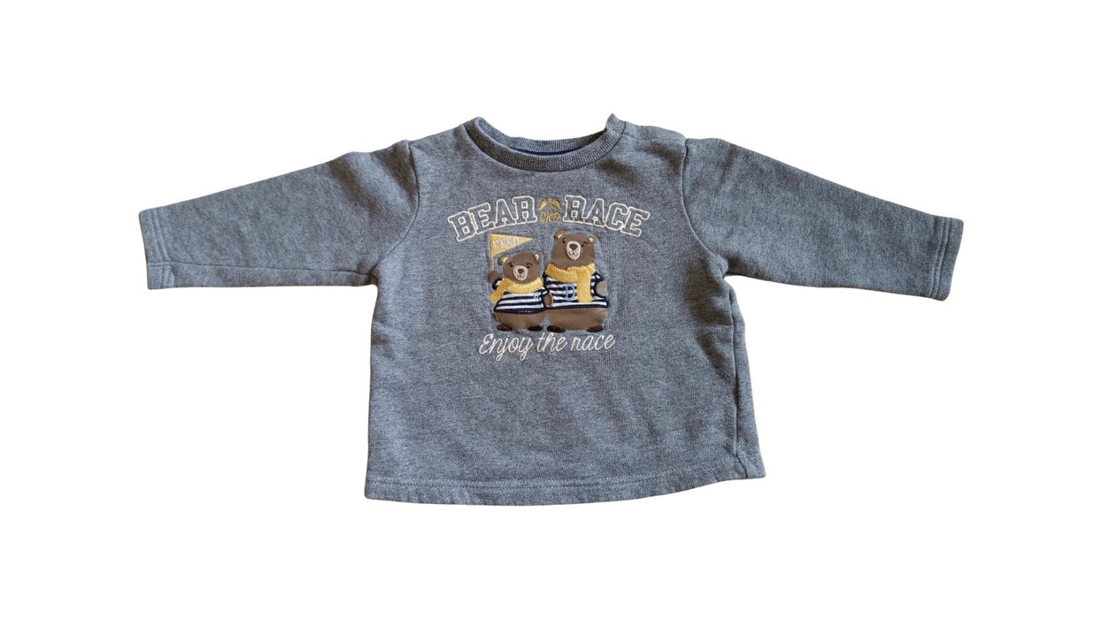 A Grey Crewneck Sweatshirts from Chickeeduck in size 18-24M for boy. (Front View)