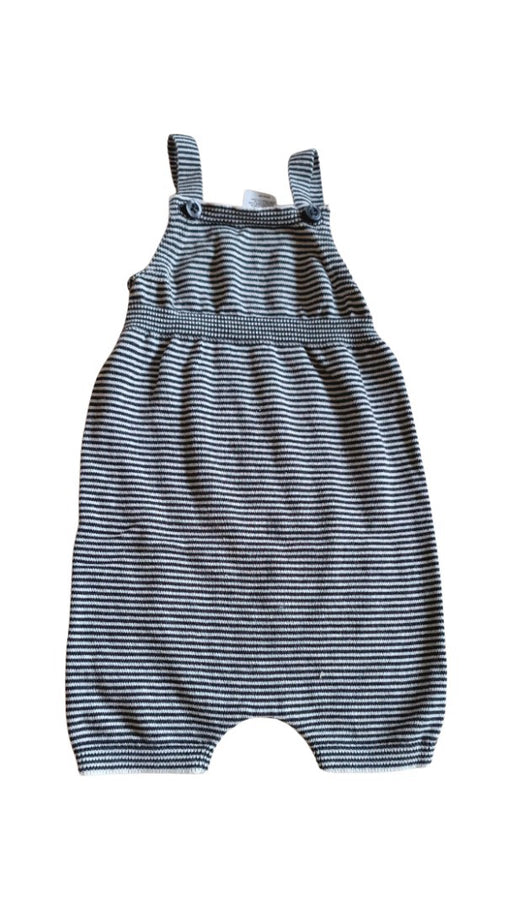 A Black Overall Shorts from Seed in size 6-12M for neutral. (Front View)