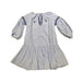 A Blue Long Sleeve Dresses from Il Gufo in size 5T for girl. (Front View)