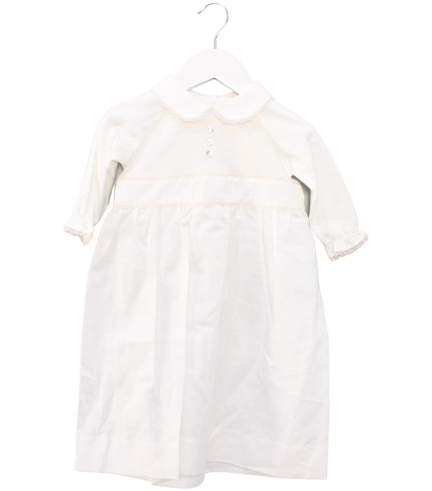 A White Long Sleeve Dresses from Les Enfantines in size 6-12M for girl. (Front View)