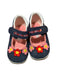 A Blue Flats from Miki House in size 18-24M for girl. (Front View)