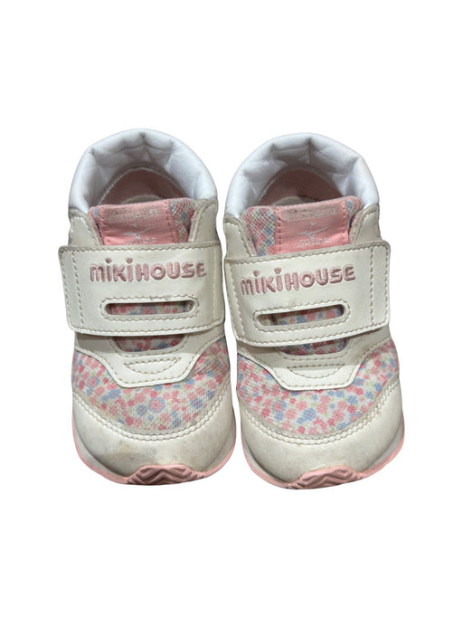 A Pink Sneakers from Miki House in size 12-18M for girl. (Front View)