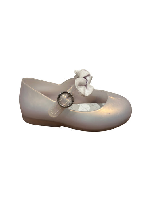 A White Flats from Mini Melissa in size 18-24M for girl. (Back View)