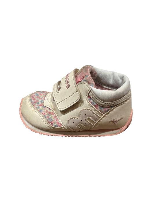 A Pink Sneakers from Miki House in size 12-18M for girl. (Back View)