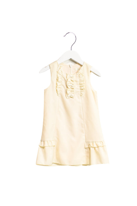 A Beige Sleeveless Dresses from Nicholas & Bears in size 2T for girl. (Front View)