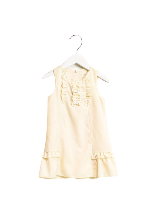A Beige Sleeveless Dresses from Nicholas & Bears in size 2T for girl. (Front View)