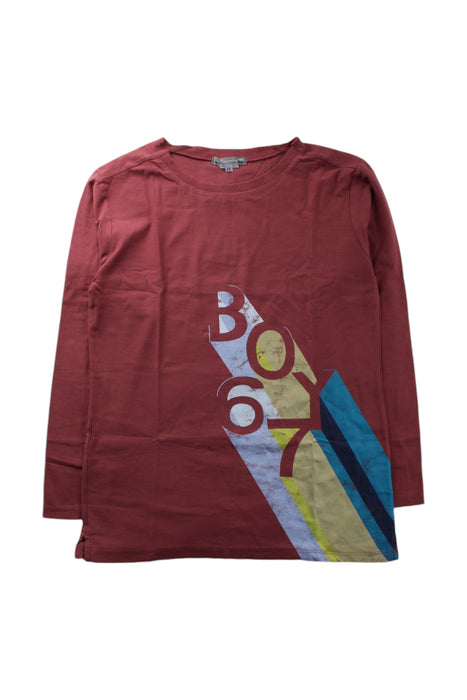 A Burgundy Long Sleeve T Shirts from Bonpoint in size 12Y for boy. (Front View)